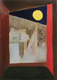 Josef Wagner ml., View from a Window, 1958, Oil on canvas on cardboard