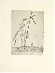Greiser Phoenix - Inv. 9 by Paul Klee, 1905. Work number 1905.36 (March 1905), Etching on zinc on strong wove paper (copperplate paper), offered Sep 2025