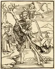 Hans Baldung Grien, Der heilige Christophorus, Circa 1505/07 or 1515, Woodcut on laid paper