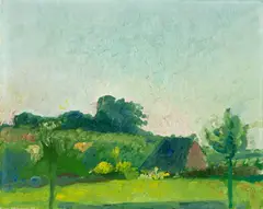 Cuno Amiet, Frühlingslandschaft, 1959, Oil on canvas