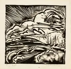 Fehmarnsund by Ernst Ludwig Kirchner, 1913, Woodcut on heavy wove paper, offered Sep 2025