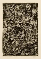 Kleinwelt by Paul Klee, 1914. Work number 1914.120, Etching on zinc on Japan paper, offered Sep 2025