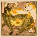 Franz Marc, Zwei Katzen