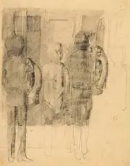 Otto Meyer-Amden, Uniformierung (1. Entwurf), 1918-1922, Pencil on wove paper