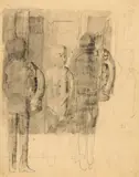 Otto Meyer-Amden, Uniformierung (1. Entwurf), 1918-1922, Pencil on wove paper