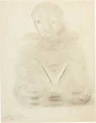 Otto Meyer-Amden, Vorbereitung, Studie für eine Figur, Circa 1922, Pencil on cream wove paper