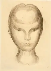 Otto Meyer-Amden, Kopf, Circa 1923, Charcoal on wove paper