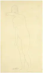 Nu debout by Amedeo Modigliani, Circa 1917/1919, Pencil on thin wove paper, offered Sep 2025