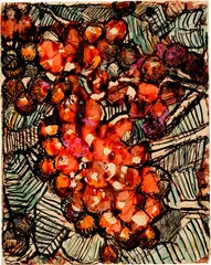Louis Soutter, Grappe de raisins, 1923-1930, Watercolour and Indian ink on finely squared wove paper