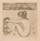 Edvard Munch, Das Weib und das Herz - The Woman and the Heart, 1896, Etching and drypoint on beige wove paper