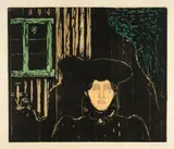 Edvard Munch, Mondschein I - Moonlight I, 1896, Colour woodcut on Japan laid paper
