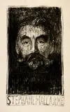 Edvard Munch, Stéphane Mallarmé, 1897, Lithograph on smooth paper