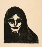 Edvard Munch, Rouge & Noir, 1898, Woodcut on Japan paper