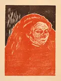 Edvard Munch, Frauenkopf - Woman's Head, 1899, Colour woodcut on Japan paper