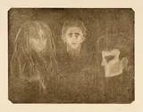 Edvard Munch, Drei Gesichter. Tragödie - Three Faces. Tragedy