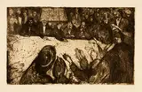 Edvard Munch, Roulettetisch - The Roulette Table, 1903, Etching on beige wove paper