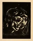Edvard Munch, Mann und Frau - Man and Woman, 1905, Woodcut on yellowish wove paper
