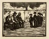 Edvard Munch, Alte Männer und Knaben - Old Men and Boys, 1905, Woodcut on cream wove paper