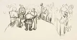 Edvard Munch, Vor dem Richter - In Court, 1908-1909, Lithograph on strong, white wove paper