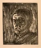 Edvard Munch, Selbstbildnis nach links - Self-Portrait Facing Left