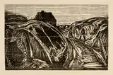 Edvard Munch, Das Haus an der Küste I - The House on the Coast I, 1915, Colour woodcut on wove paper