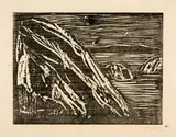 Edvard Munch, Kleine Seelandschaft - Small Coastal Landscape, 1915, Woodcut on Japan laid paper