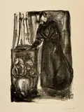 Edvard Munch, Kindheitserinnerung - Childhood Memory, 1916, Lithograph on sturdy beige paper
