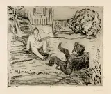 Edvard Munch, Die Schlägerei - The Fight, Circa 1916, Etching on wove paper