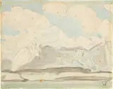 Cuno Amiet, Blick von Gunten über den Thunersee mit Stockhornkette