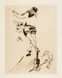 Marc Chagall, L'acrobate au violon - Der Akrobat mit der Geige, 1924, Etching and drypoint on heavy wove paper