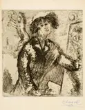 Marc Chagall, Autoportrait au chevalet - Selbstbildnis an der Staffelei