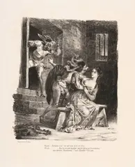 Eugène Delacroix, Faust dans la prison de Marguerite, 1828, Lithograph on wove paper
