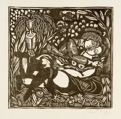 L'amour by Raoul Dufy, 1910/1911, Linocut on china paper, offered Sep 2025