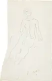 Ferdinand Hodler, Studie zu "Heilige Stunde", 1906-1911, Pencil on wove paper