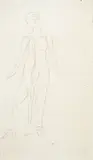 Ferdinand Hodler, Studie zu "Blick ins Unendliche", 1914, Pencil on wove paper with watermark "P M FABRIANO"