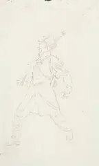 Ferdinand Hodler, Studie zu "Auszug der deutschen Studenten in den Freiheitskrieg von 1813", 1908/1909, Pencil on wove paper