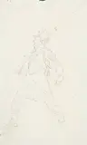 Ferdinand Hodler, Studie zu "Auszug der deutschen Studenten in den Freiheitskrieg von 1813", 1908/1909, Pencil on wove paper