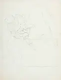Ferdinand Hodler, Studie zu "Die Schlacht bei Murten, Burgundischer Ritter", 1917, Pencil on wove paper with watermark "P M FABRIANO"