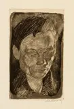 Käthe Kollwitz, Frauenkopf, 1905 ?, Line and surface etching, drypoint