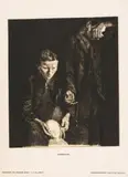 Käthe Kollwitz, Sturm. - Zertretene - Arme Familie, Between 1893 and 1897. - Before May 1901, Line etching and emery on copperplate paper. – Line etching, drypoint, aquatint and burnisher on china, on copperplate paper