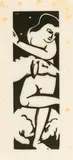 Franz Marc, Die Hirtin - Shepherdess, 1912, Woodcut on thin Japan laid paper