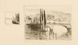 Camille Pissarro, Le Pont Corneille (Rive gauche), Circa 1896, Lithograph on wove paper