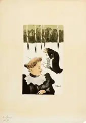 Ker-Xavier Roussel, L'Education du chien, 1893, Colour lithograph on wove paper