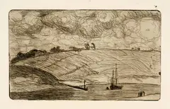 Armand Seguin, L'entrée de la rivière, 1893, Etching on Arches laid paper with watermark