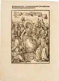Hans Burgkmair the Elder, Die hl. Elisabeth als Spinnerin, 1510, Woodcut on laid paper