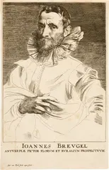 Anton van Dyck, Ioannes Breugel, Maler in Antwerp, Circa 1630, Etching on laid paper