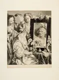 Jeremias Falck, Die alte Buhlschwester (nach Bernardo Strozzi) - The Old Courtesan, Circa 1650, Copper engraving on laid paper