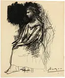 Pablo Picasso, Danseuse au repos, 1924, Pen and Indian ink on firm wove paper