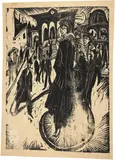 Frauen am Potsdamer Platz, Berlin by Ernst Ludwig Kirchner, 1914, Woodcut on thin wove paper, offered Sep 2024