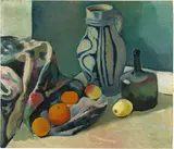 August Macke, Stillleben mit grauem Krug und Orangen